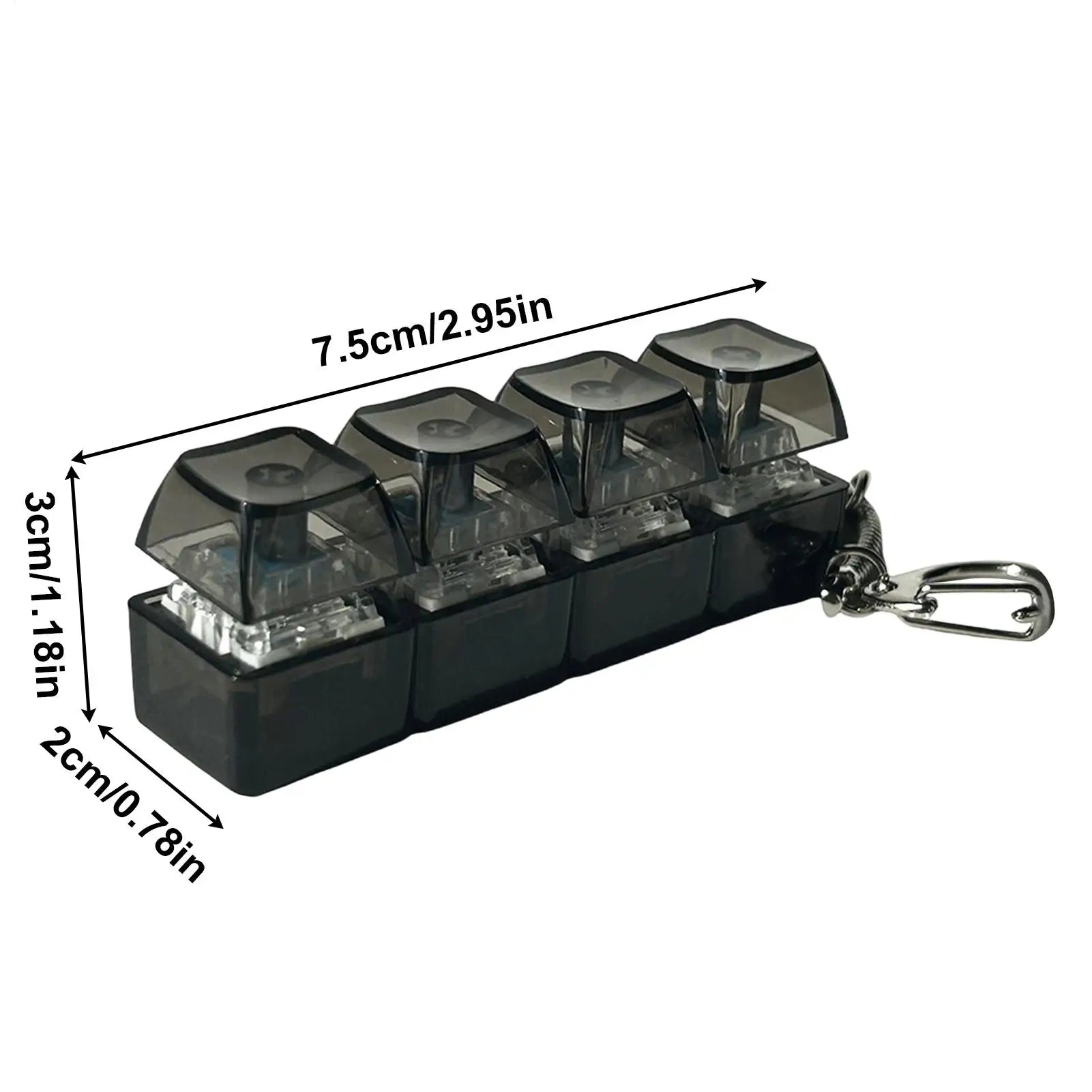 Backlit RGB Fidget Keyboard Keychain Elite Edition
