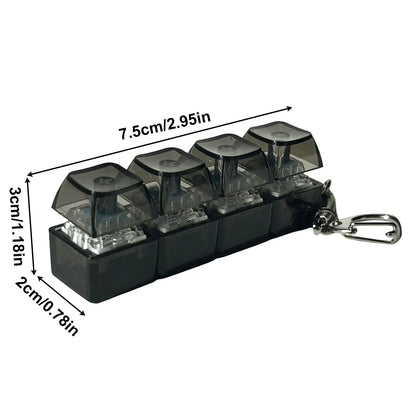 Backlit RGB Fidget Keyboard Keychain Elite Edition