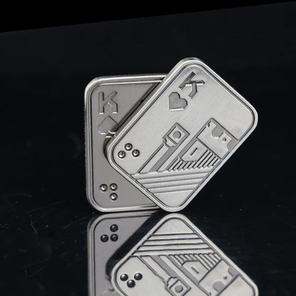 KK AA Fidget Slider - Compacte Metalen Schedel Voor Focus - Fidgetmania