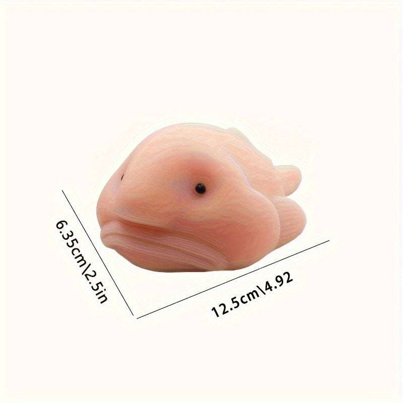 Blobfish Atelier Knijpvis Met TPR-Lichaam - Zachte Knijpvorm Voor Stressverlichting
