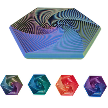 Fractal Fidget Hexagon Spiral Gear Fractal Collection Elite