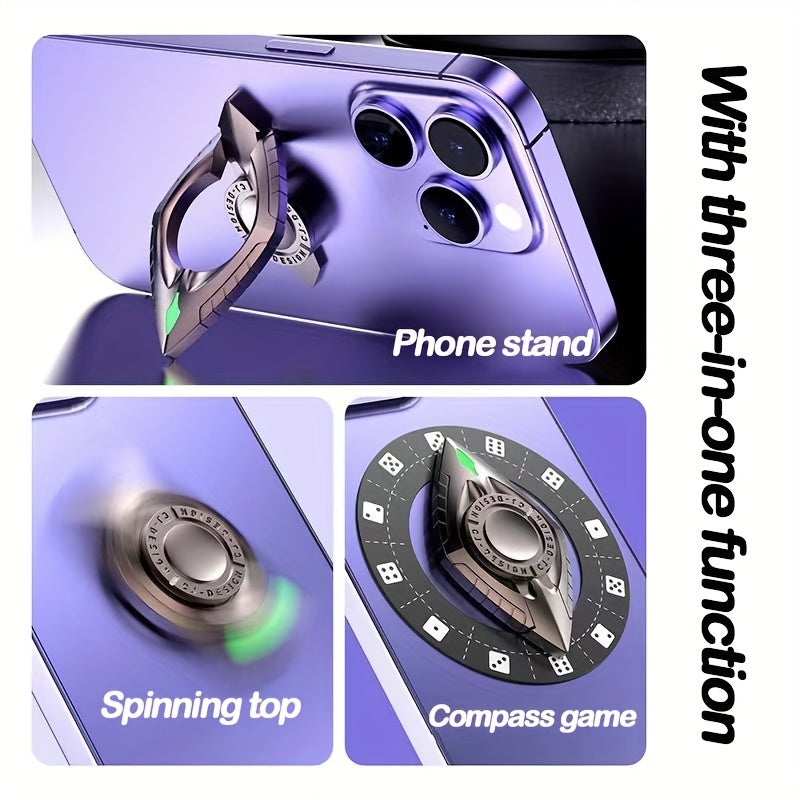 NovaTech Telefoonhouder Fidget Spinner - Drie-in-Een Voor Onderweg