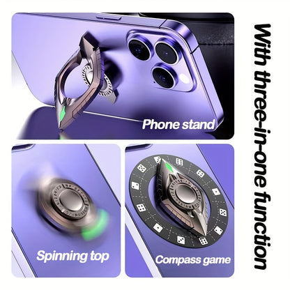 NovaTech Telefoonhouder Fidget Spinner - Drie-in-Een Voor Onderweg