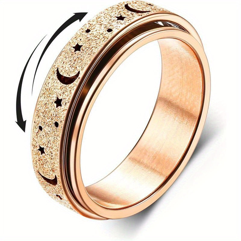 Florideco Rvs Fidget Ring - Discreet Stressverlichting Met Spin