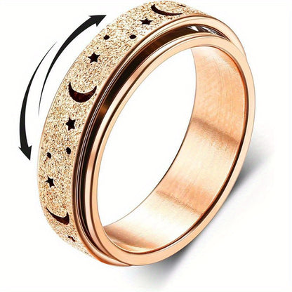 Florideco Rvs Fidget Ring - Discreet Stressverlichting Met Spin