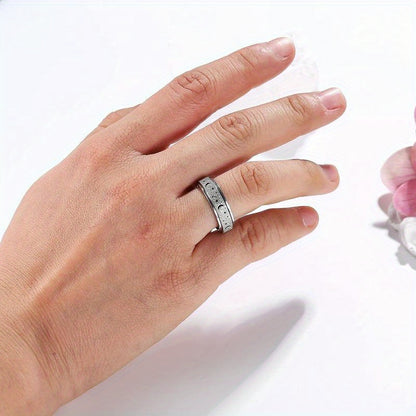 Florideco Rvs Fidget Ring - Discreet Stressverlichting Met Spin