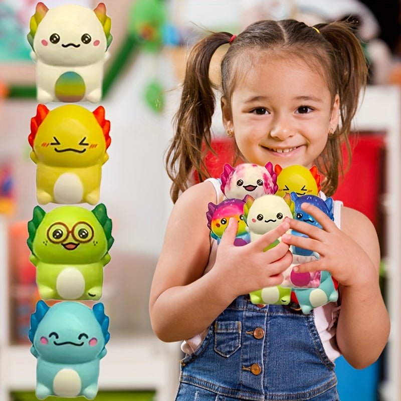 AxolotlJoy 30 Stuks Mini Axolotl Squishy Speeltjes - Rustgevende Fidget