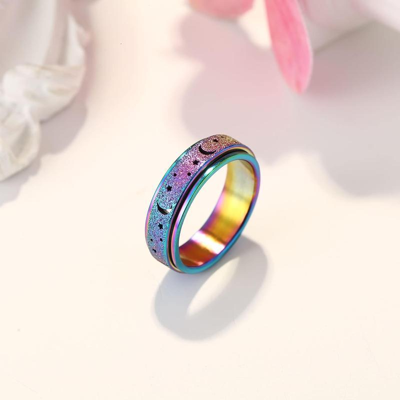 Florideco Rvs Fidget Ring - Discreet Stressverlichting Met Spin