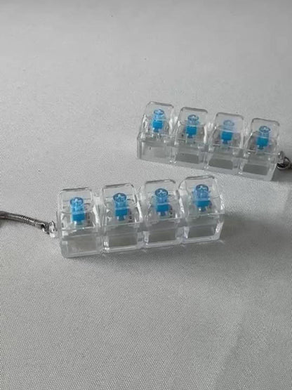 Gizze Four Key Keyboard Fidget Keychain Limited Edition