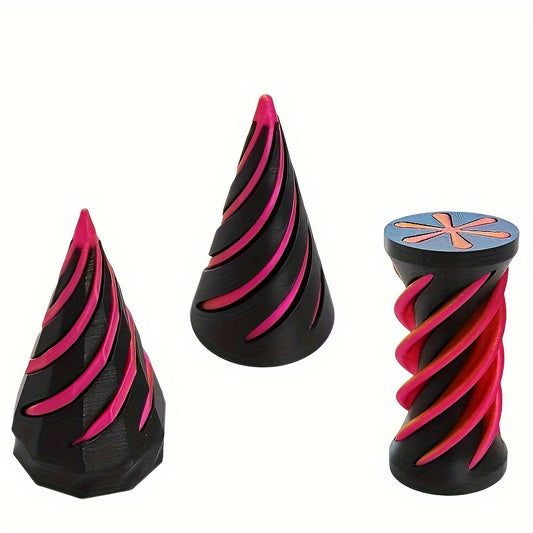 VortexCraft Driepack Spiraal Kegel Fidget - Stressverlichting Voor Bureau