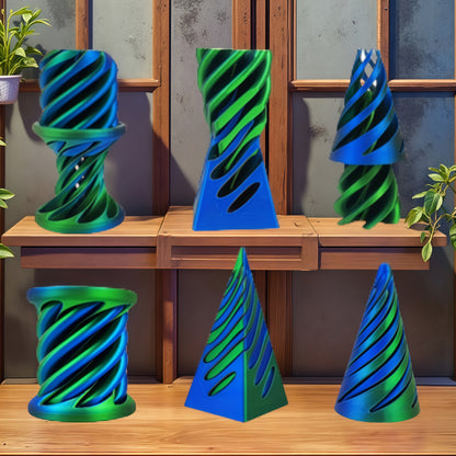 DekoNova Fidget Cones Antigravity Desk Pyramid Acrylic Elite