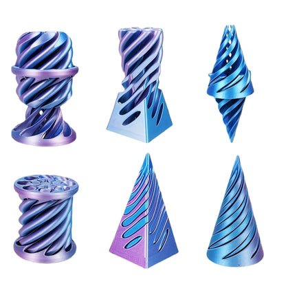 DekoNova Fidget Cones Antigravity Desk Pyramid Acrylic Elite