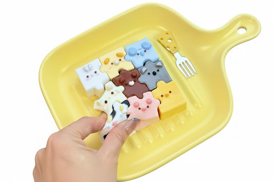 Squi Handgemaakte Siliconen Puzzel Squishy - Langzaam Terugveren Sensorisch