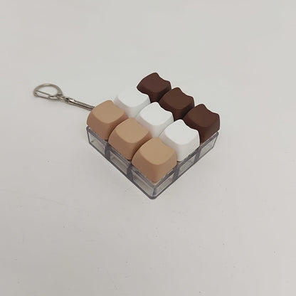 EG Keycap Pop Fidget Sleutelhanger - Draagbaar Push Bubble Voor Focus