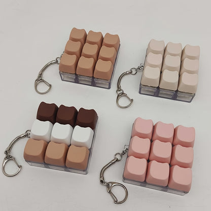 EG Keycap Pop Fidget Sleutelhanger - Draagbaar Push Bubble Voor Focus
