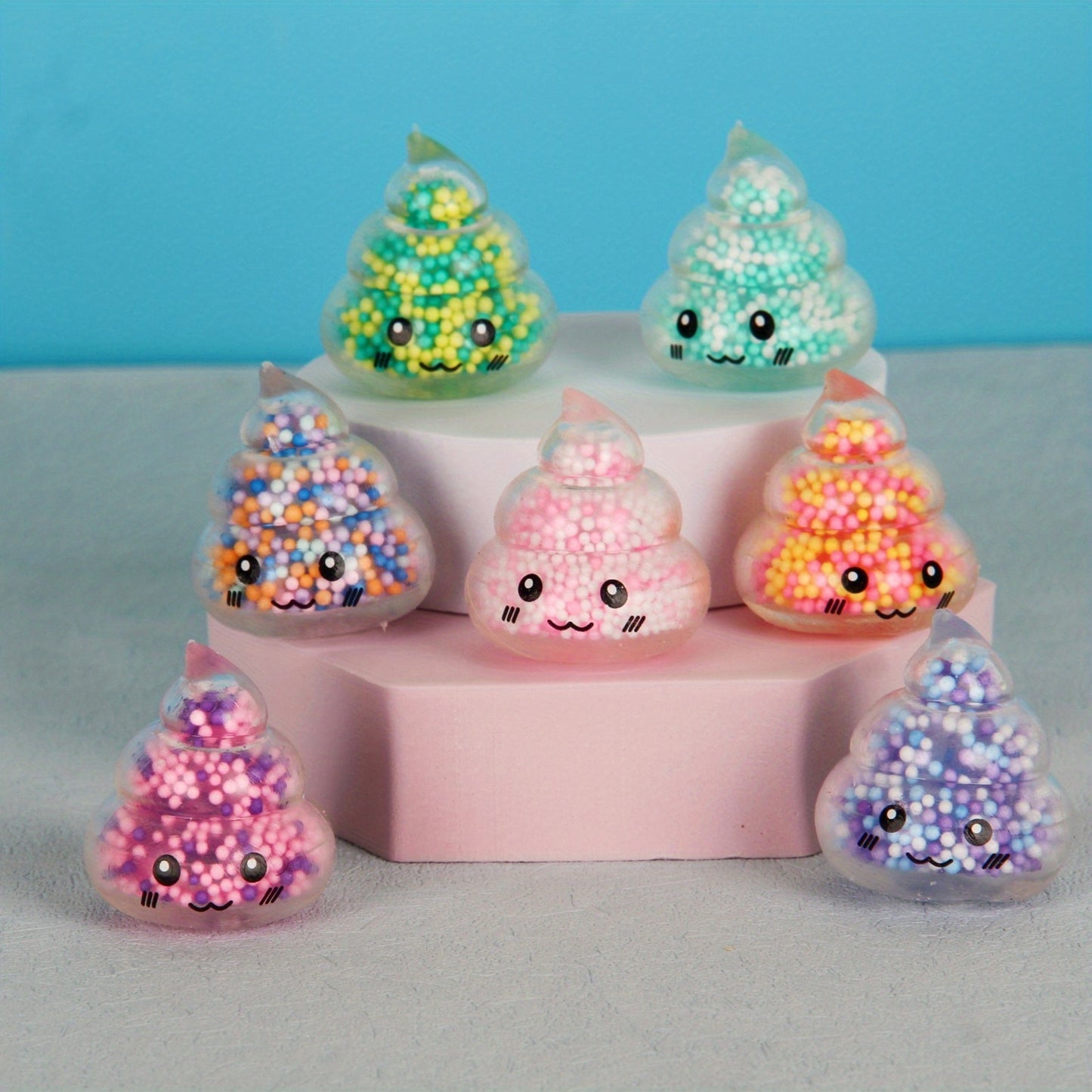 SqueezeJoy Poop Shaped Fidget Toys Soft Rubber Limited Pack