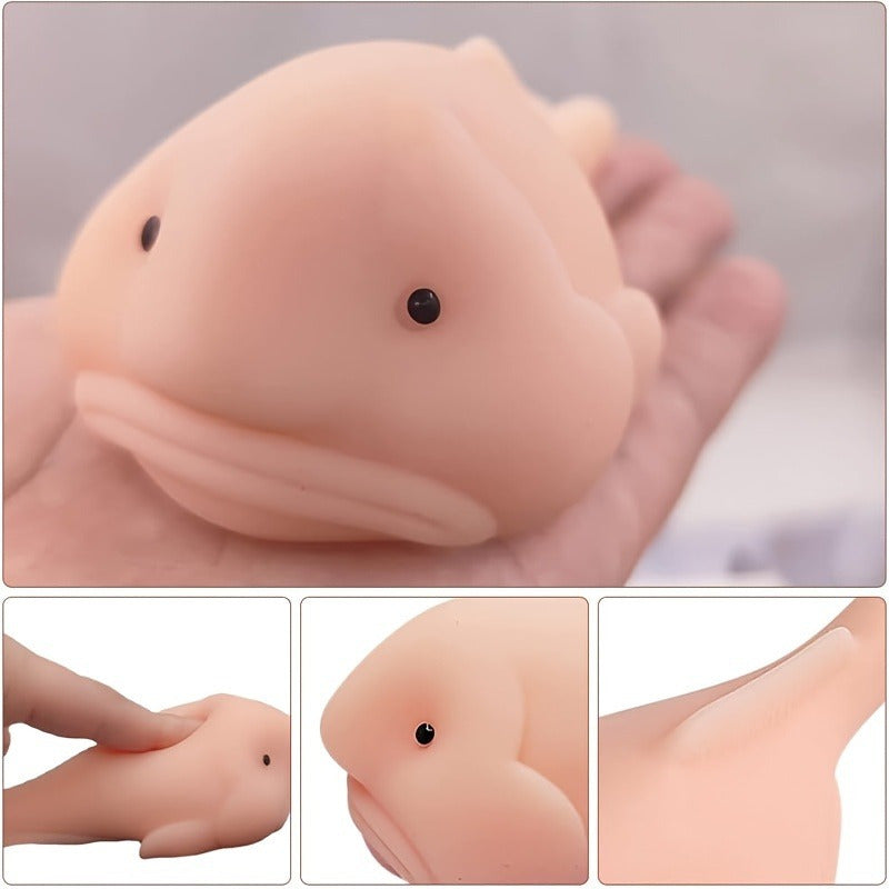 Blobfish Atelier Knijpvis Met TPR-Lichaam - Zachte Knijpvorm Voor Stressverlichting