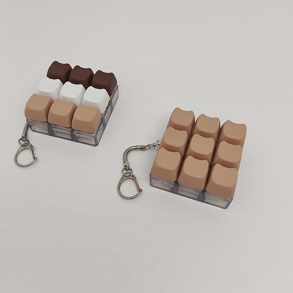 EG Keycap Pop Fidget Sleutelhanger - Draagbaar Push Bubble Voor Focus
