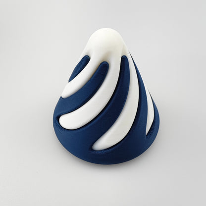 Impossible White Limited 3D Printed Spiral Fidget