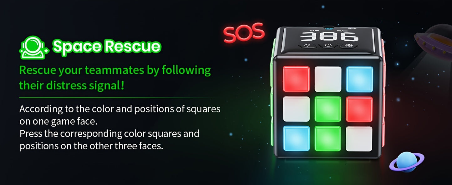 Yunbaoit Oplaadbare Handheld Game Cube - Breintraining Voor Kinderen